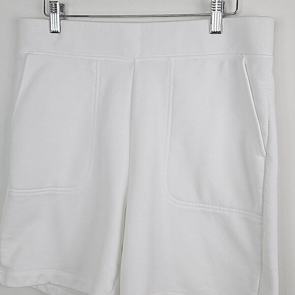 Lands' End Serious Sweats French Terry Knit in White | Women's Small 6-8 - Picture 3 of 13